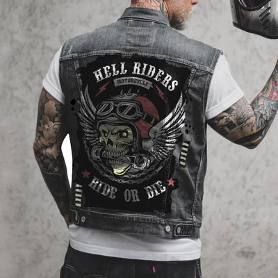 Denimväst för herrmotorcykel - Charlie