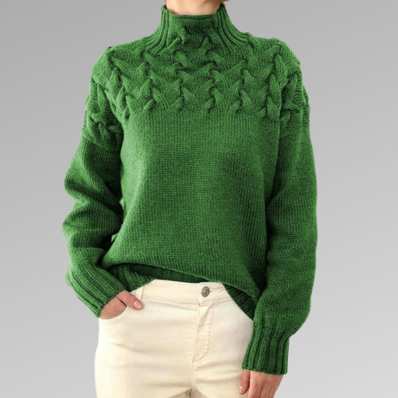 Elegant och varm färg colon halströja - Mildrid