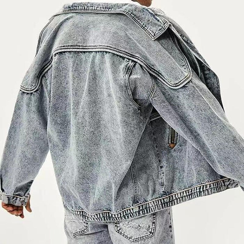 Blaue Denim-Jacke für Männer - Brokko
