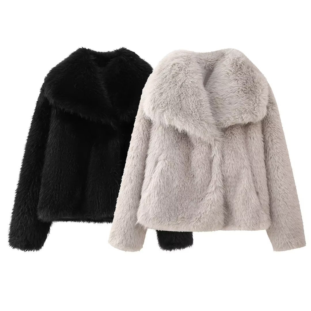 Elegant fuskpälsjacka för kvinnor - Xanthe