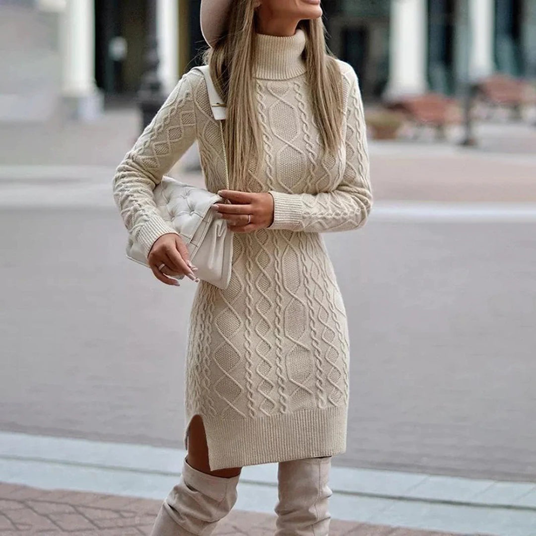 Elegant stickad vintertröja - Beret