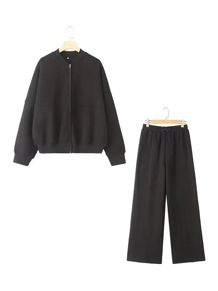 Tvådelad retro bomberjacka och byxa set - Gudrun