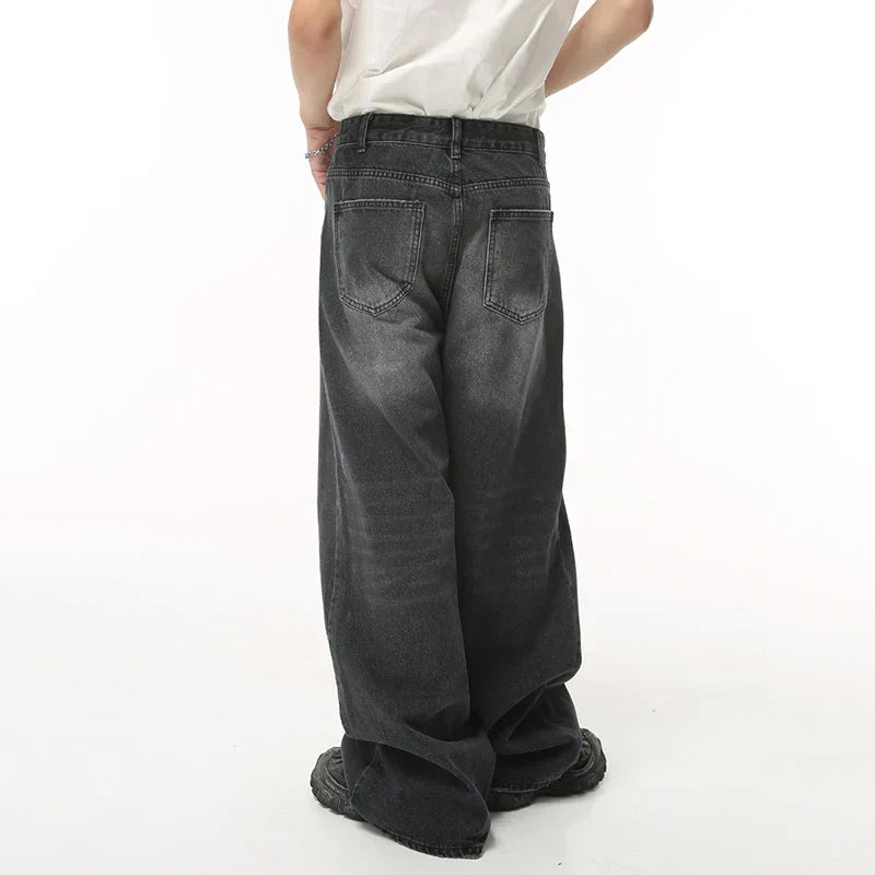 Vintage baggy jeansbyxor för män - Rasmus