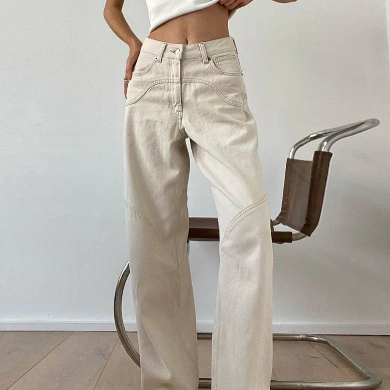Mångsidiga raka baggy jeans - Rode