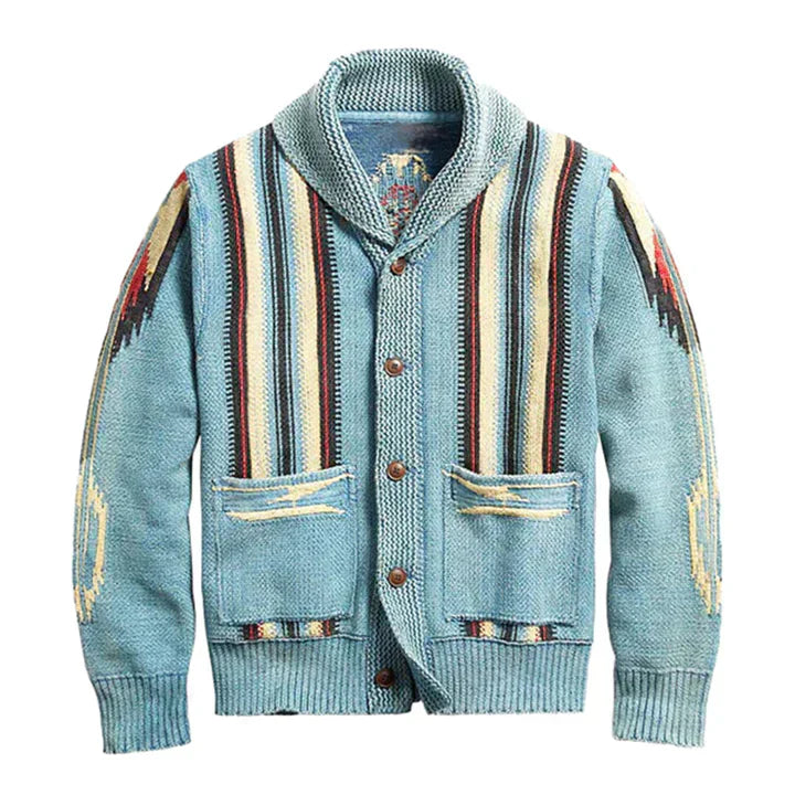 Jacquardkofta i vintagestil för män - Reymond
