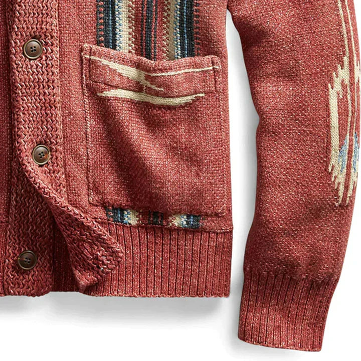 Jacquardkofta i vintagestil för män - Reymond