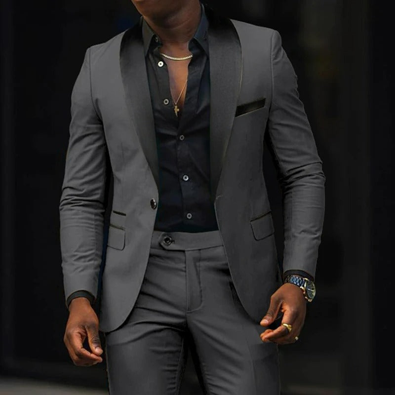 Slim Fit blazer och byxor med en knapp - Kalle