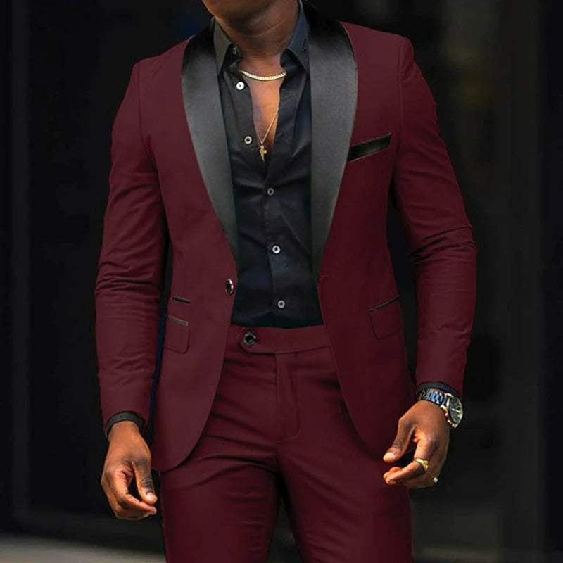 Slim Fit blazer och byxor med en knapp - Kalle
