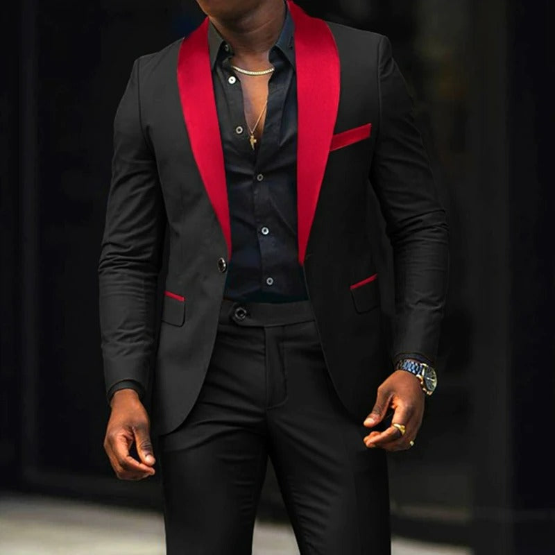 Slim Fit blazer och byxor med en knapp - Kalle