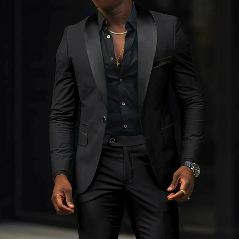 Slim Fit blazer och byxor med en knapp - Kalle