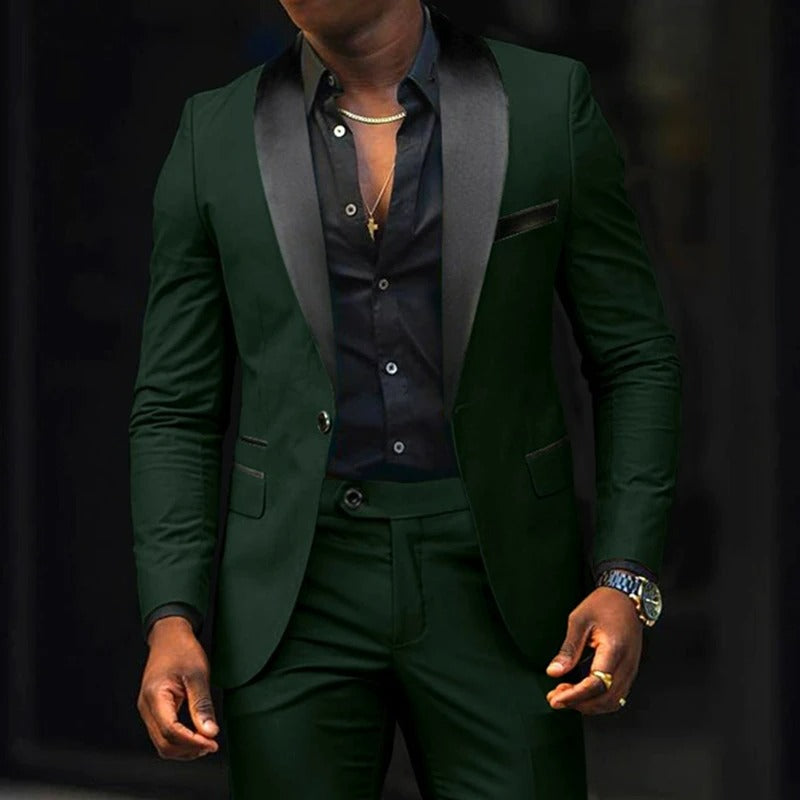 Slim Fit blazer och byxor med en knapp - Kalle