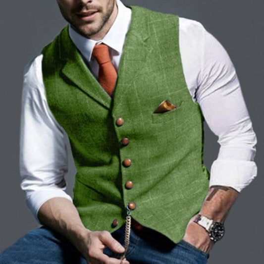 Elegant ljusrutig väst - Frans