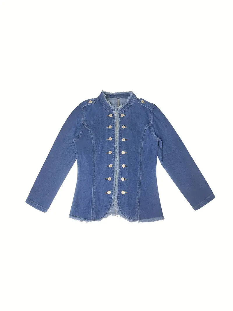 Jeansjacka med streetstyle-kant - Silke
