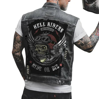 Denimväst för herrmotorcykel - Charlie