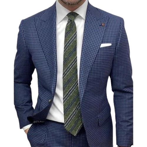 Randig lapel bekväm jacka herr - Bengt