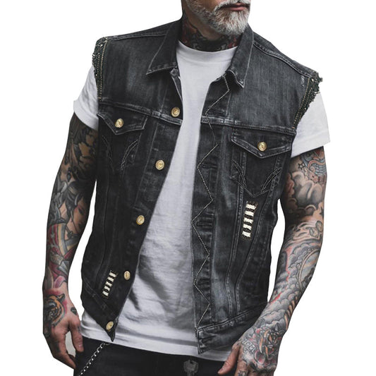 Snygg jeansväst för män - Leon