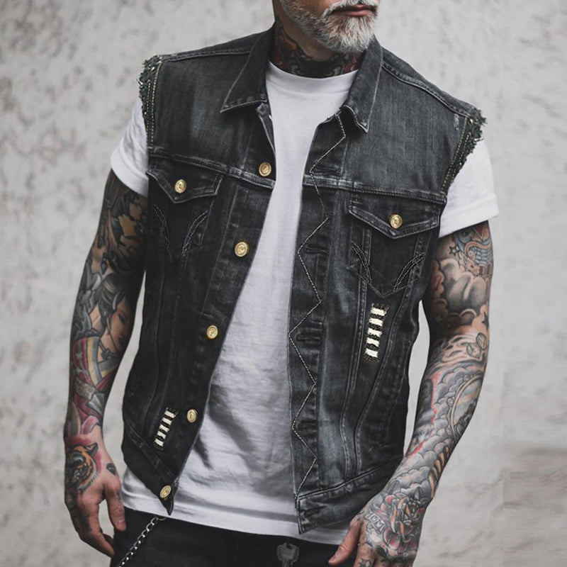 Snygg jeansväst för män - Leon