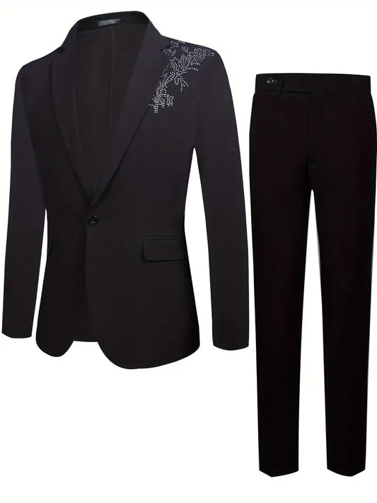 Kostymjackor med klassiska lapels och slim fit byxor - Gjord