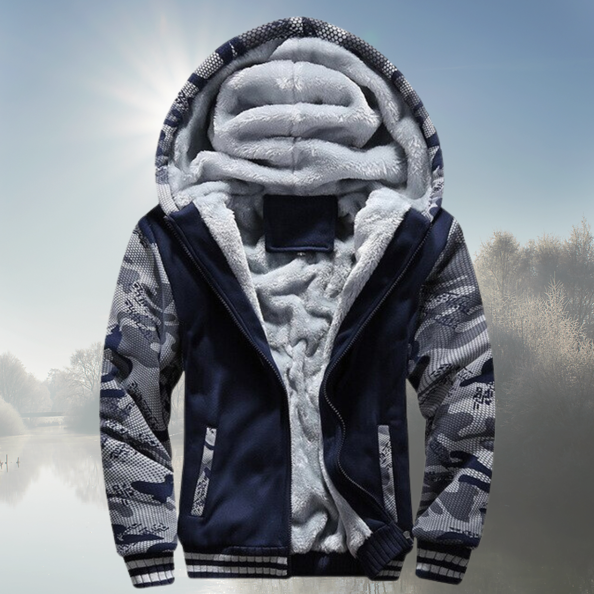Streetwear fleece hoodie för män -  Alrik