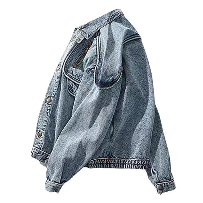 Blaue Denim-Jacke für Männer - Brokko