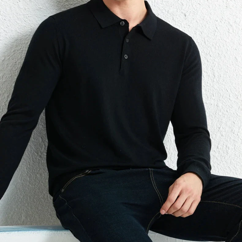 Casual Style Slim Fit Polo Sweater - Janne