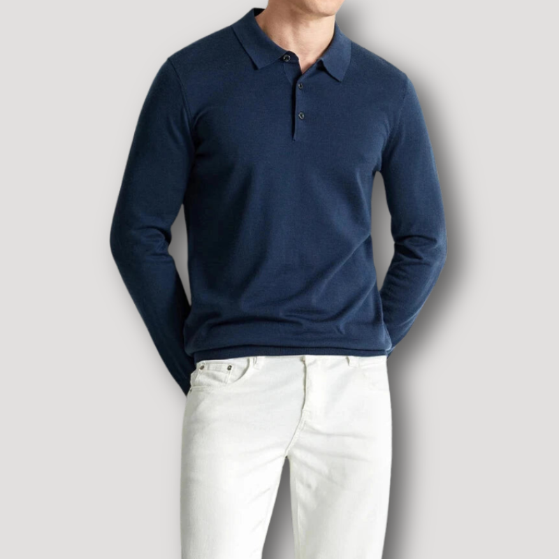 Casual Style Slim Fit Polo Sweater - Janne
