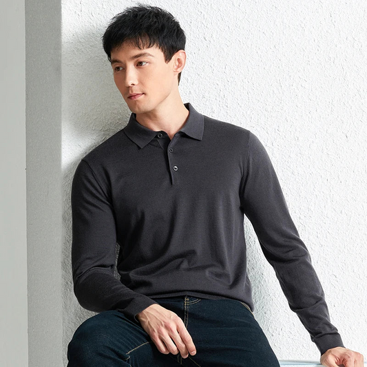 Casual Style Slim Fit Polo Sweater - Janne
