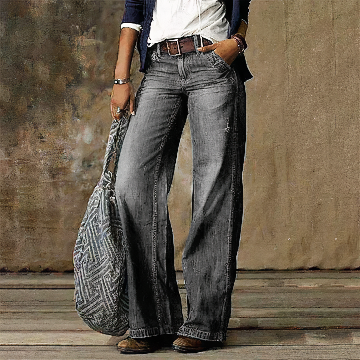 Retro Chic denim-jeans - Malin