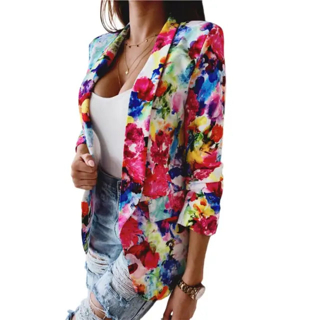 Elegant tryckt damblazer - Saila