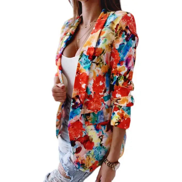 Elegant tryckt damblazer - Saila