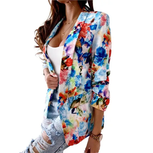 Elegant tryckt damblazer - Saila