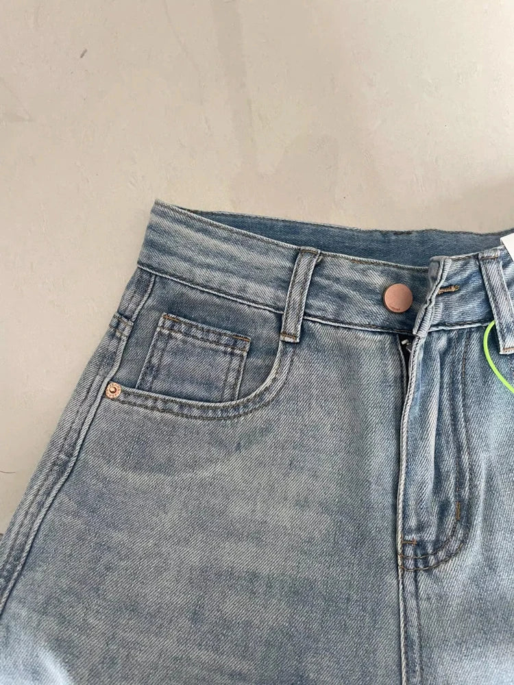 Punk, låg midja, baggy jeans för kvinnor - Solveig