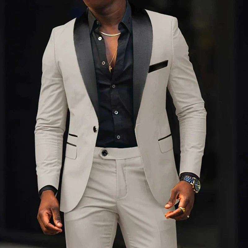 Slim Fit blazer och byxor med en knapp - Kalle