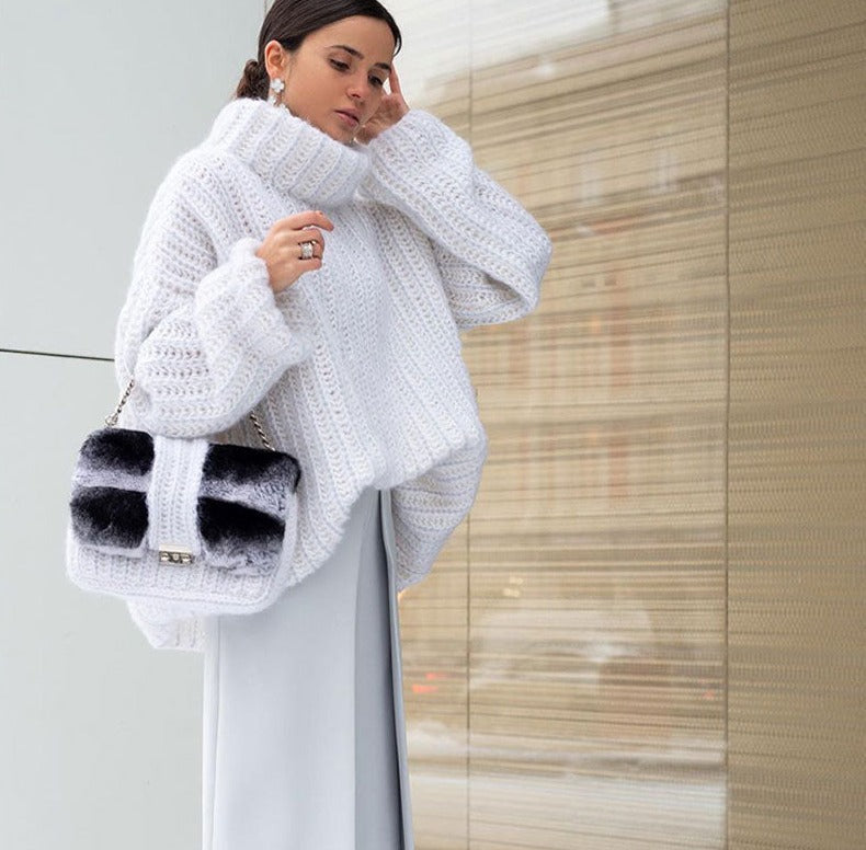 Fluffig tröja med turtleneck - Affton