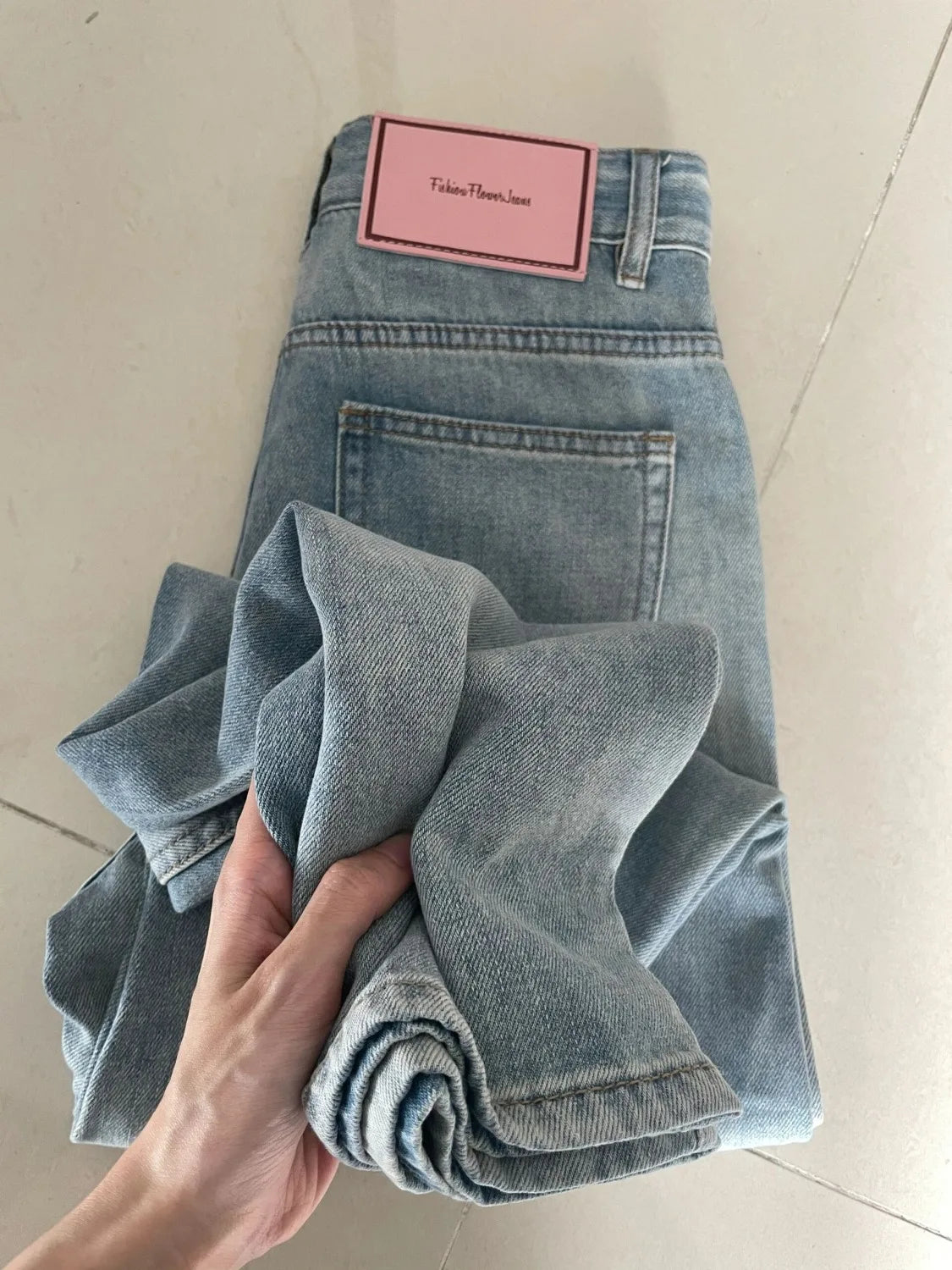 Punk, låg midja, baggy jeans för kvinnor - Solveig