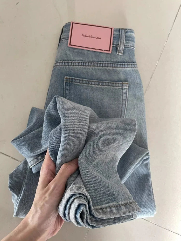 Punk, låg midja, baggy jeans för kvinnor - Solveig