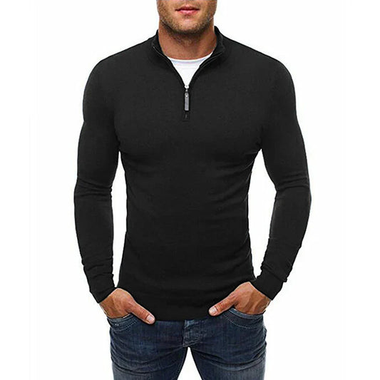 Pullover med hög krage och enfärgad look - Rolf
