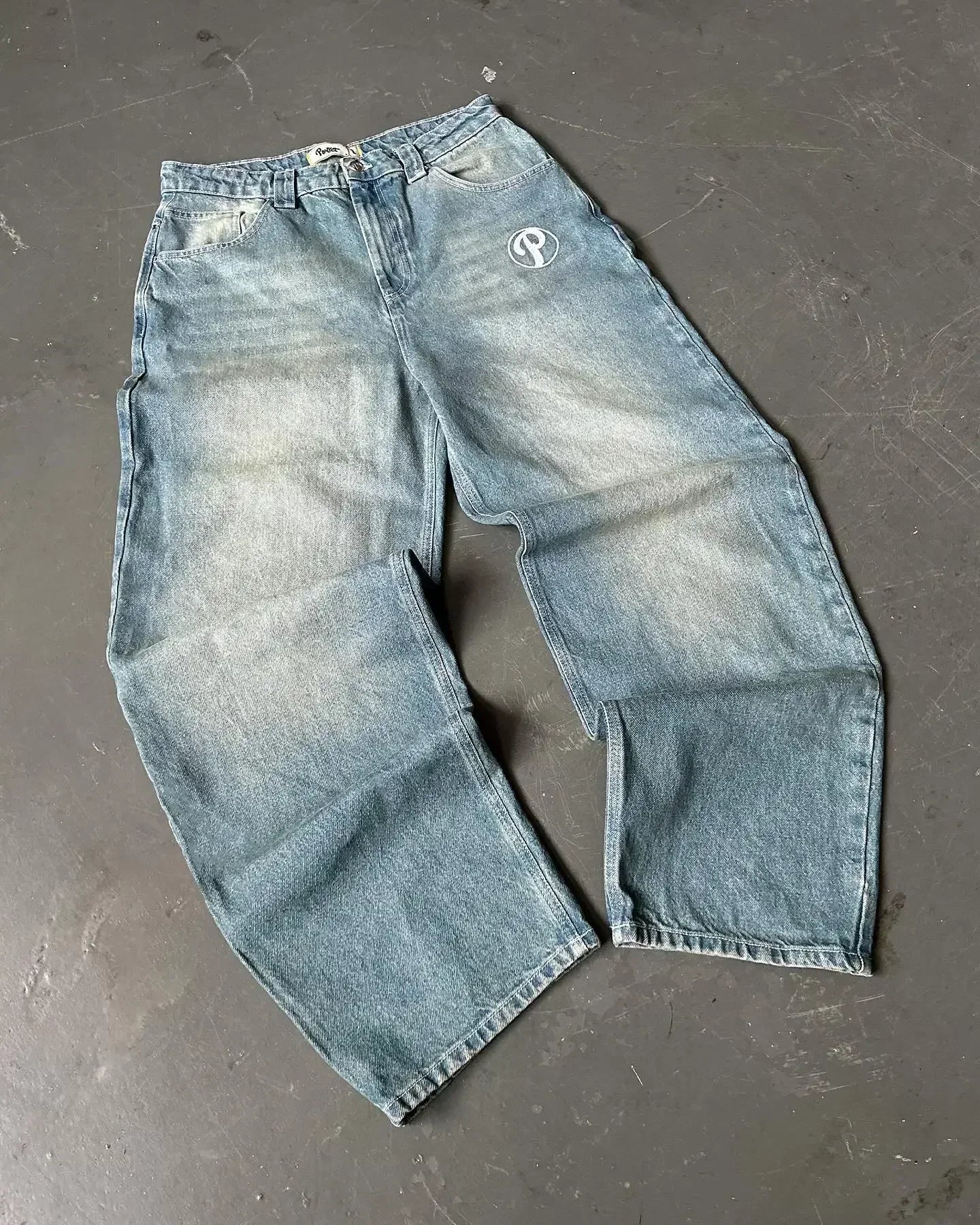 Brevbroderi för män Baggy jeans - Josua