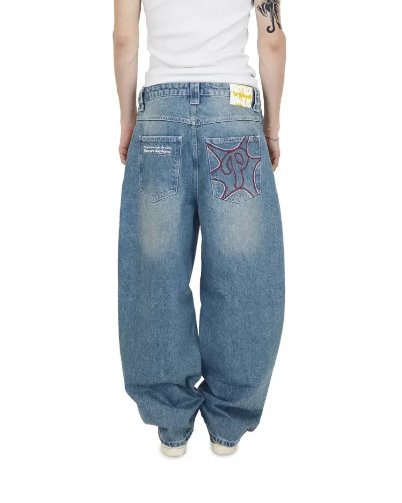 Brevbroderi för män Baggy jeans - Anton