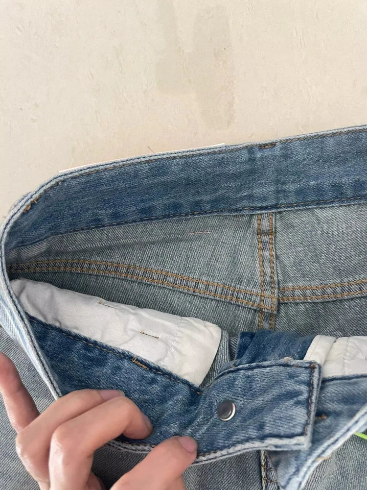 Punk, låg midja, baggy jeans för kvinnor - Solveig