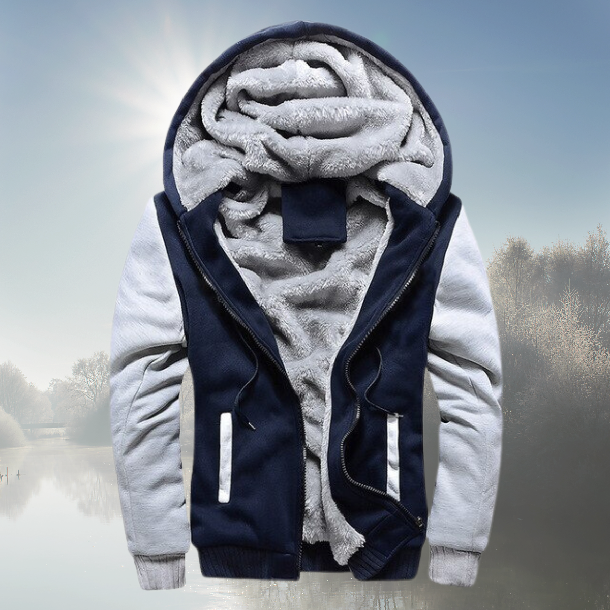 Streetwear fleece hoodie för män -  Alrik