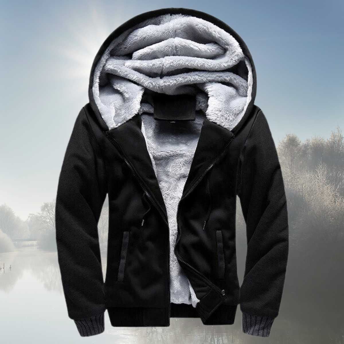 Streetwear fleece hoodie för män -  Alrik