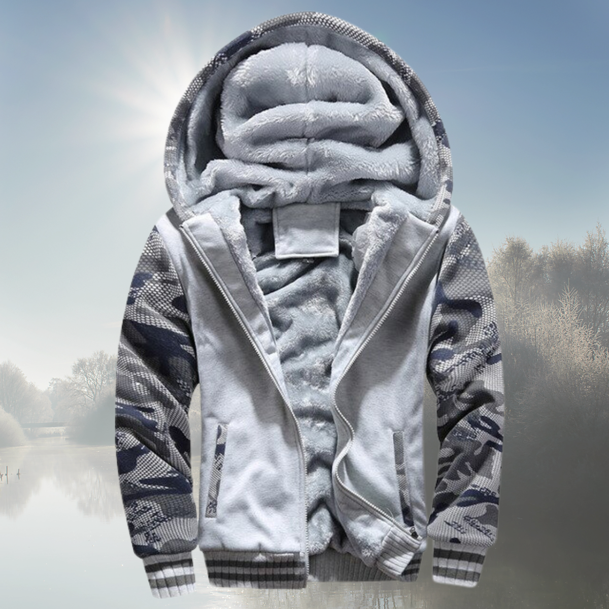 Streetwear fleece hoodie för män -  Alrik
