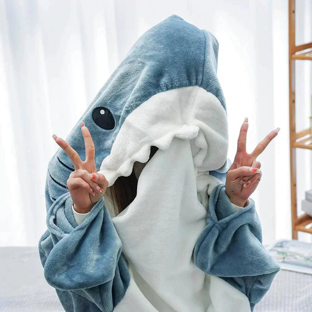 Bekväm shark onesie för hemmet - Nolina