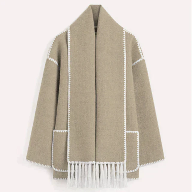 Elegant kappa med halsduk - Fraya