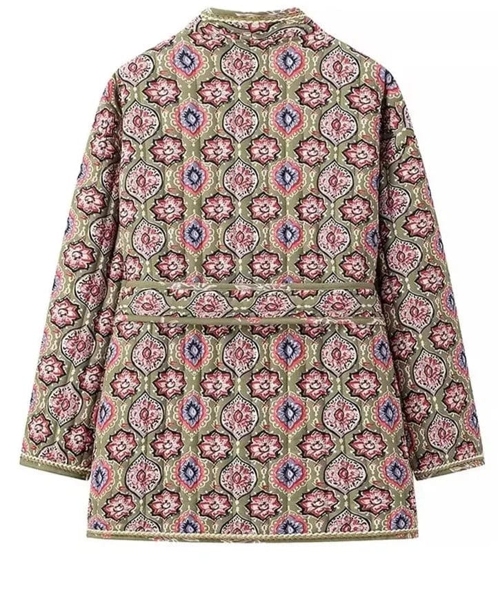 Blommig quiltad kimono för kvinnor - Natalia