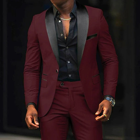 Slim Fit blazer och byxor med en knapp - Kalle